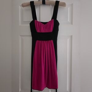 Elegant Long Top in Pink and Black